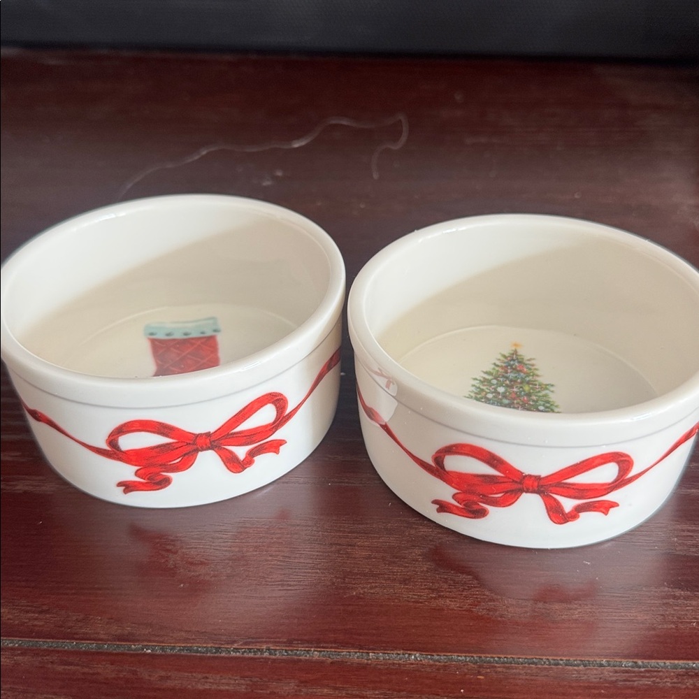 Martha Stewart Collection Holiday Garden. Set of 2 Ramekins.